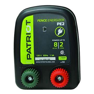 Patriot PE2 Electric Fence Energizer, 0.10 Joule (Original Version)