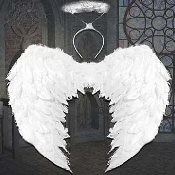 Toffos Angel Wings for Adult Costume for Halloween and Christmas