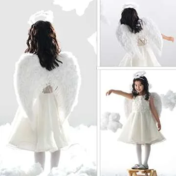 Toffos Angel Wings for Adult Costume for Halloween and Christmas