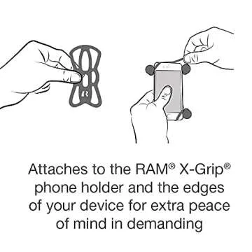 RAM Mounts X-Grip Universal Phone Holder with Ball RAM-HOL-UN7BU with B Size 1" Ball
