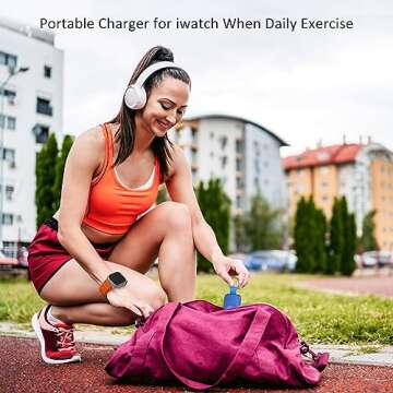 i.VALUX for Apple Watch Charger Portable Magnetic i Watch Charger, Keychain Travel Accessories Smart Wireless Charging Battery Pack Power Bank for Apple Watch Series 10/9/8/7/6/5/4/3/2/1/SE/Ultra1 2