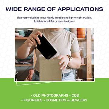 Eco-Friendly Honeycomb Padded Mailers 250 Pack - Durable Ship