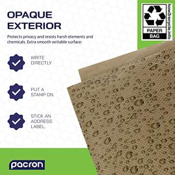 Eco-Friendly Honeycomb Padded Mailers 250 Pack - Durable Ship
