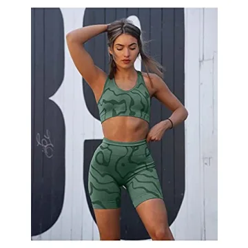GXIN Women's High Waist Sports Bra & Shorts Set