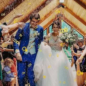 Gold Wedding Table Confetti, Bridal Shower Decorations Bride to Be Confetti Glittering Diamond Ring I Do Engagement Party Table Scatter, 100pcs