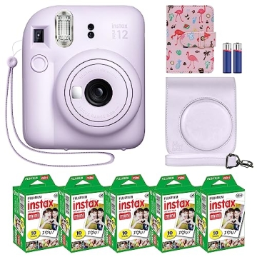Fujifilm Instax Mini 12 Instant Camera Bundle with Film, Case & Album