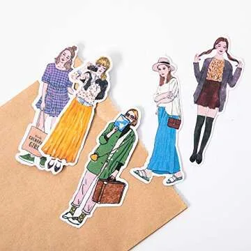 Artistic Scrapbook Stickers Set for Journaling Crafts