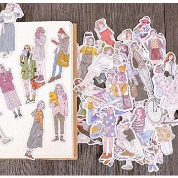 Artistic Scrapbook Stickers Set for Journaling Crafts