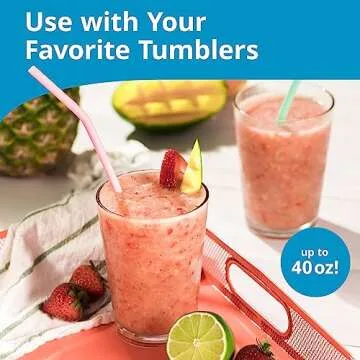 Reusable Silicone Smoothie Straws – Eco-friendly & Easy Clean