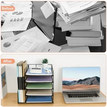 LEKETREE 5-Tier Desk Organizer - Stylish Office Solution