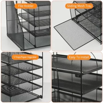 LEKETREE 5-Tier Desk Organizer - Stylish Office Solution