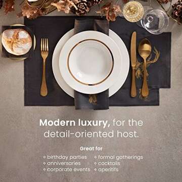 MY DRAP Linen Cocktail Napkins, Silver Stars, 100 Units