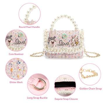 AO ALI VICTORY Toddler Gifts Kids Purse for Little Girls Mini Girl's Handbag Shoulder Crossbody Bag