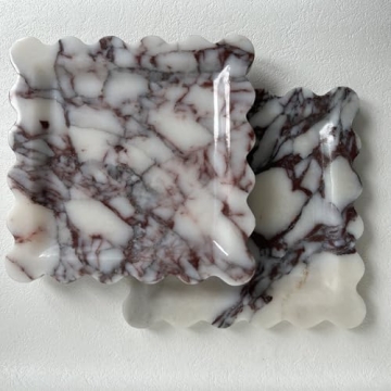 SAIDKOCC Vintage Natural Marble Tray for Luxe Decor