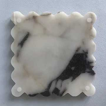 SAIDKOCC Vintage Natural Marble Tray for Luxe Decor