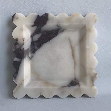 SAIDKOCC Vintage Natural Marble Tray for Luxe Decor
