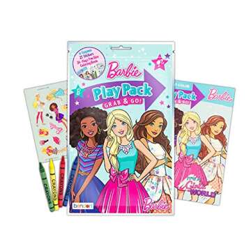 Barbie Coloring and Activity Book Super Set - 4 Books with Over 25 Stickers Party Pack