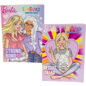 Barbie Coloring and Activity Book Super Set - 4 Books with Over 25 Stickers Party Pack
