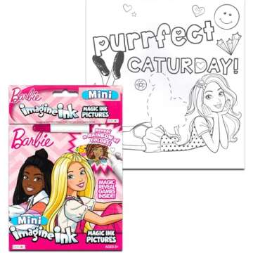 Barbie Coloring and Activity Book Super Set - 4 Books with Over 25 Stickers Party Pack