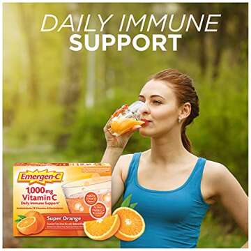 Emergen-C 1000mg Vitamin C Powder for Daily Immune Support Caffeine Free Vitamin C Supplements with ...