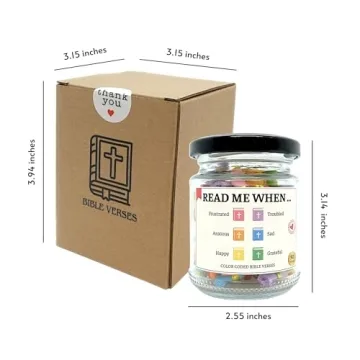 Inspirational Bible Verse Jar for Christian Gifts