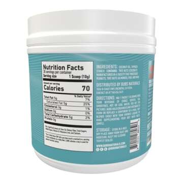 BUBS Naturals MCT Oil Powder - Medium Chain Triglycerides - Keto Vegan & Paleo Friendly - Healthy Coconut Fats + Low Carb - Dairy-Free Energy Source - Perfect for Coffee, Protein Shakes & Baked Goods