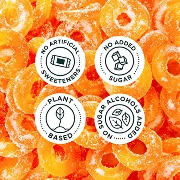 SmartSweets Peach Rings Low Sugar Vegan Gummy Candy