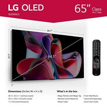 LG G3 Series 65-Inch OLED TV with AI Magic Remote