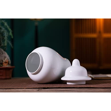 Elegant Handcrafted White Porcelain Ginger Jar for Decor