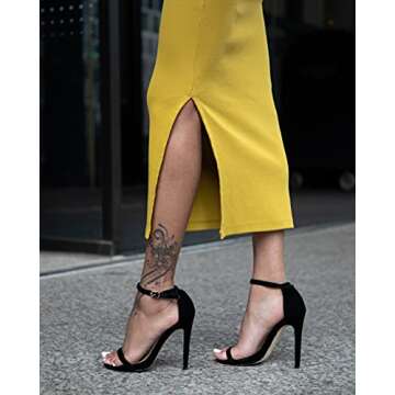 The Drop Women's Citronelle Strappy Rib Midi Dress by @signedblake