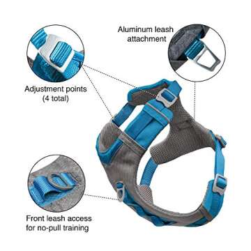 Kurgo Journey Air Dog Harness, Vest Harnesses for Dogs, Pet Hiking Harness for Running & Walking, Re...