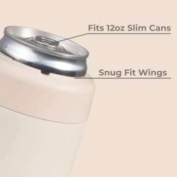 HydroJug 2-in-1 Slim Can Cooler - Keeps Drinks Cold