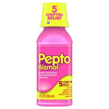 Pepto Bismol Liquid for Nausea, Heartburn, Indigestion, Upset Stomach, and Diarrhea - Fast Relief fo...