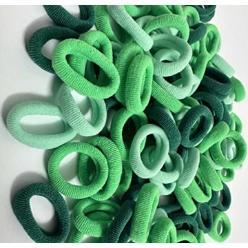 100 Seamless Cotton Hair Ties for Toddler Girls