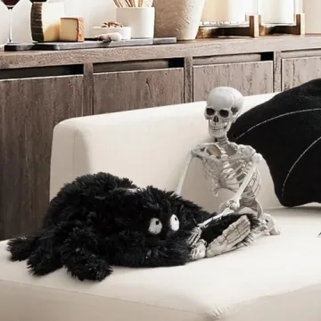 Phantoscope Soft Plush Halloween Spider Shaped Pillow