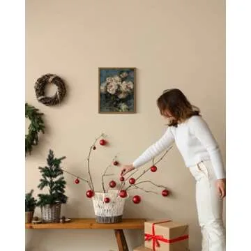 InSimSea Framed Wall Art for Living Room Roses in Vase Canvas Flower Art Home Valentine Decor Boho W...