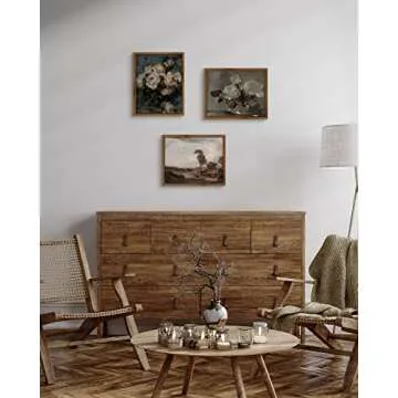 InSimSea Framed Wall Art for Living Room Roses in Vase Canvas Flower Art Home Valentine Decor Boho Wall Pictures Vintage Botanical Art Mid Century Floral Wall Decor Farmhouse Kitchen Bathroom 8x10in