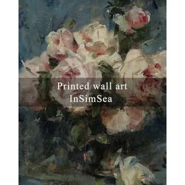 InSimSea Framed Wall Art for Living Room Roses in Vase Canvas Flower Art Home Valentine Decor Boho Wall Pictures Vintage Botanical Art Mid Century Floral Wall Decor Farmhouse Kitchen Bathroom 8x10in