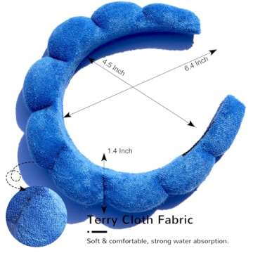 HitModa Spa Terry Cloth Headbands for Facial Skincare, Makeup Application, Face Washing, Mask and Sk...