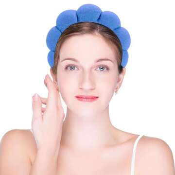 HitModa Spa Terry Cloth Headbands for Facial Skincare, Makeup Application, Face Washing, Mask and Skin Treatments