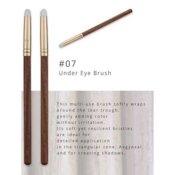 [SOO ADOR] BY MAENG #07 Under Eye Brush - Precision Tool for Delicate Under-Eye Shading and Highlighting | Created by K-Pop Makeup Artist Maeng | Makeup Brush Eye Brush