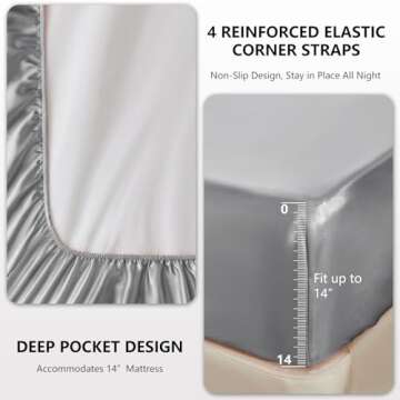 CozyLux Satin Sheets Queen Size - Luxury 4 Piece Set