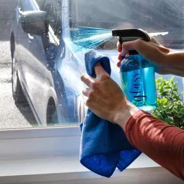 Cornucopia Plastic Cleaning Spray Bottles with Labels (Set of 4); 16oz Refillable Trigger Sprayers w/ 3 Settings and Farmhouse Script Labels