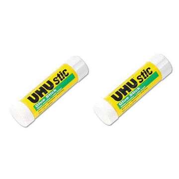 UHU 99655 Stic Permanent Clear Application Glue Stick, 1.41 oz (2 Pack)