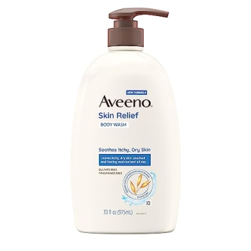Aveeno Skin Relief Body Wash with Triple Oat Formula for Sensitive Skin - Fragrance Free 33 FL OZ