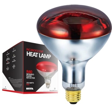 250 Watts R40 Red Heat Lamp - Infrared Heating Bulb for All Needs