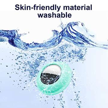 Aimtel Case Compatible with Apple Airtags Case Air Tag Holder Cover Airtag Sticker Stick on Adhesive Mount Silicone for Tv Remote Car Air Tags Case 4 Pack(Luminous/Mint Green/Yellow/Pink)