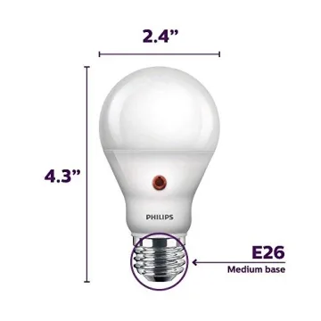 PHILIPS LED Dusk-to-Dawn Outdoor Light Bulb, 3-Pack