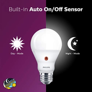 PHILIPS LED Dusk-to-Dawn Outdoor Light Bulb, 3-Pack