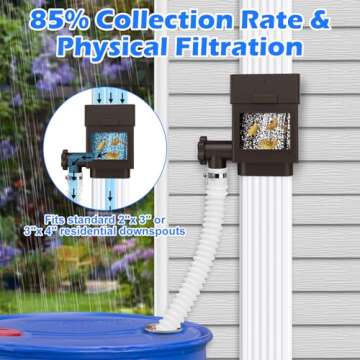 WADEO Downspout Diverter for Efficient Rainwater Collection